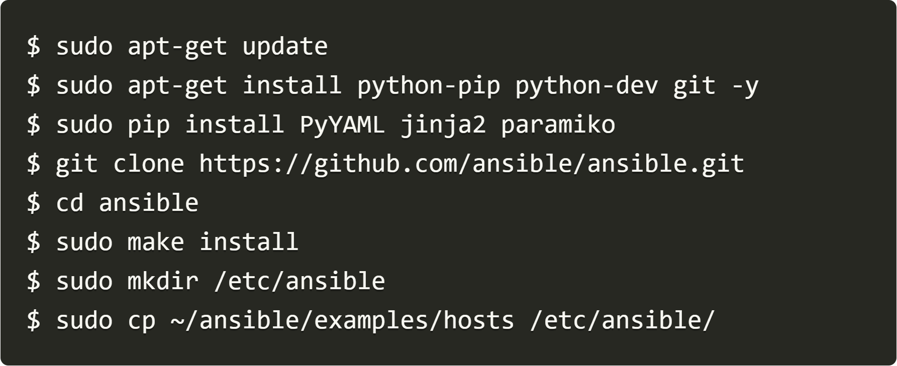 Debian install PyYaml jinja2 paramiko