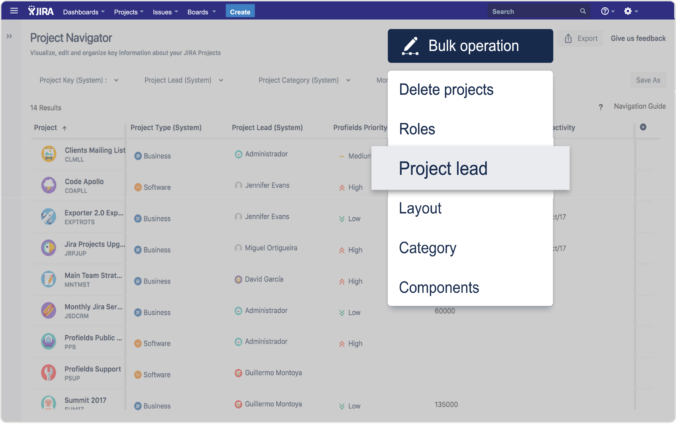 Make bulk changes in Jira projects with Profields app