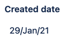 A Profields, project field for Jira to state the creation date of the project.