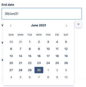 A Profields, project field for Jira to determine the projects' end date