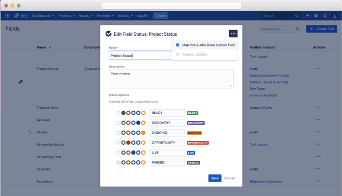 How to create a Status Field with Profields