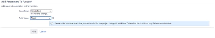 Using the "Updated Issue Field" to give value to the Resolution field when an issue is reopned in Jira