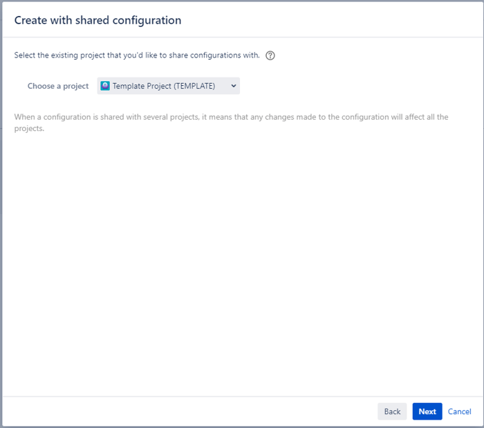 Select a project template in Jira