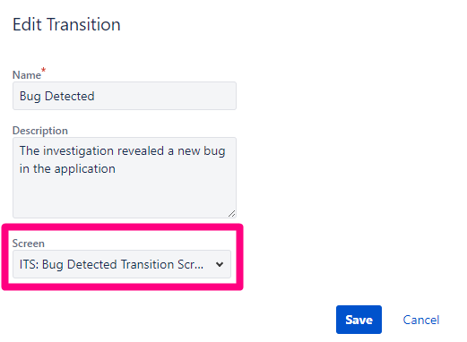 Editing a Jira Software issue transition with Automation for Jira