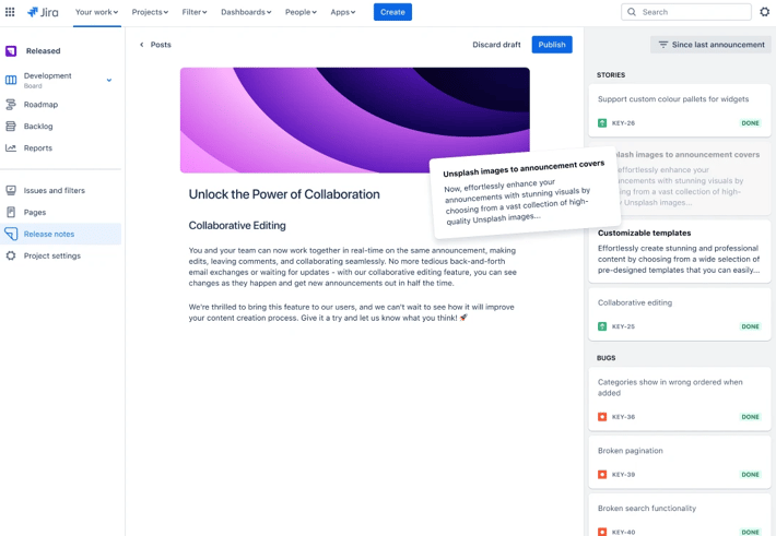 Released for Jira Cloud it's an AI release notes & changelog Automation app available in the Atlassian Marketplace