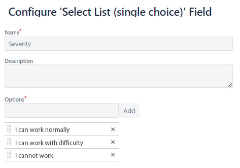 Create a severity custom field for a prioritization matrix in Jira Service Management Cloud