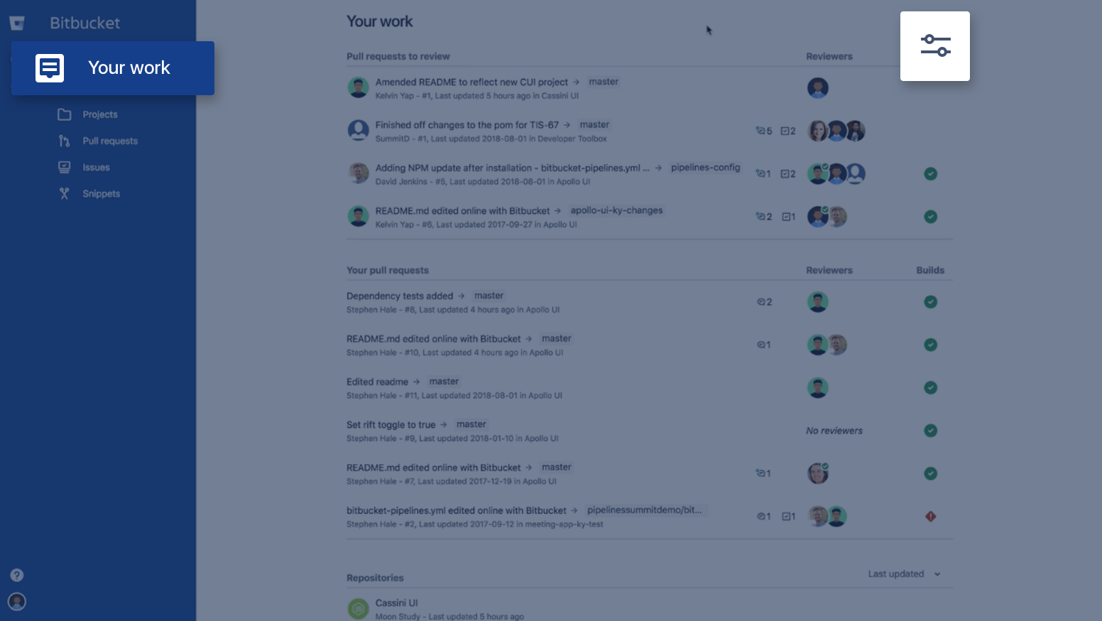 Your Work Dashboard in Bitbucket Cloud promises to improve your DevOps experience.