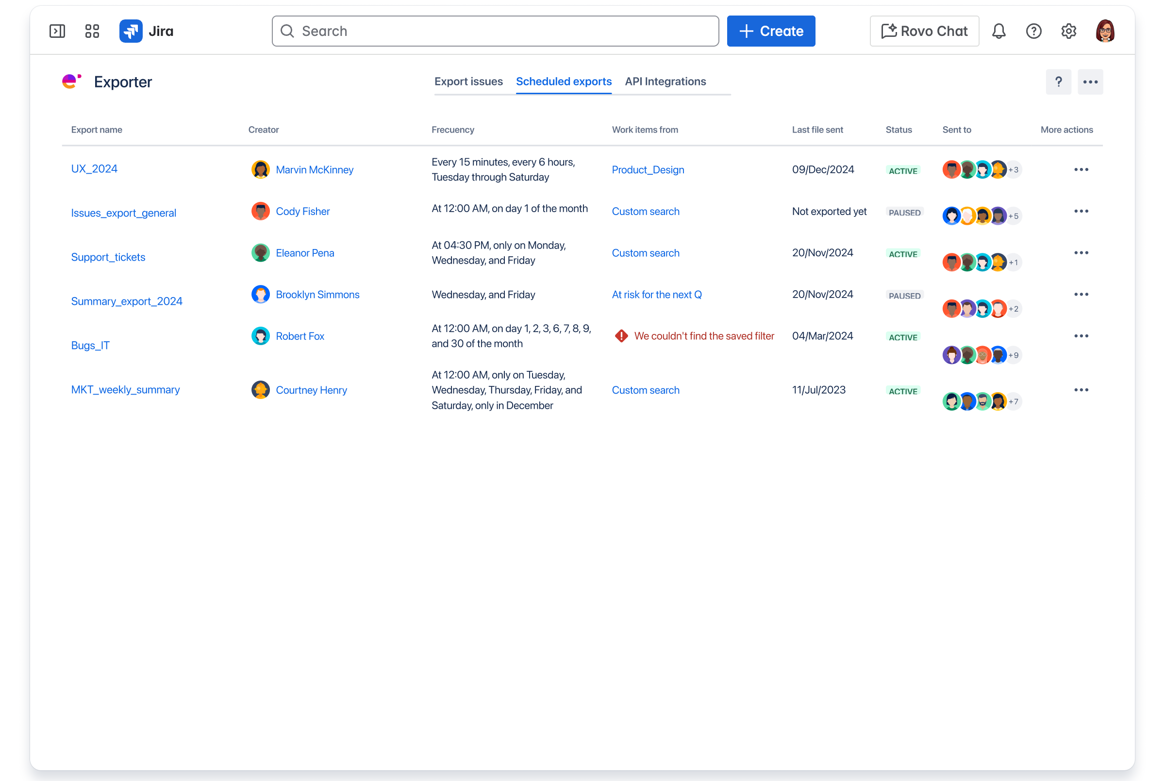 schedule-export-manager-exports-history_Exporter-for-jira_Atlassian-marketplace_Deiser-Devoteam