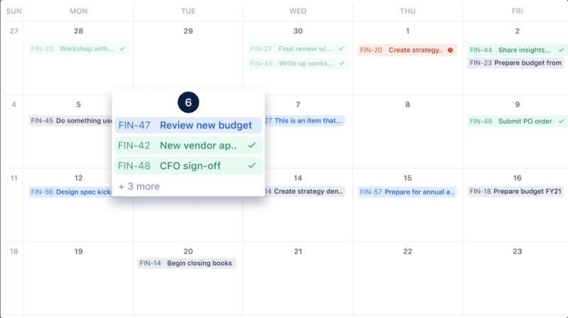 Jira Cloud Calendar is great for business projects