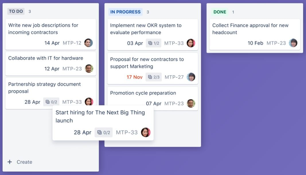 Unlike Trello, the Jira Work Management Boards are there to manage the work of organizations