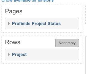 Use the project status as a filter to switch back and forth from Profields to eazyBI easier