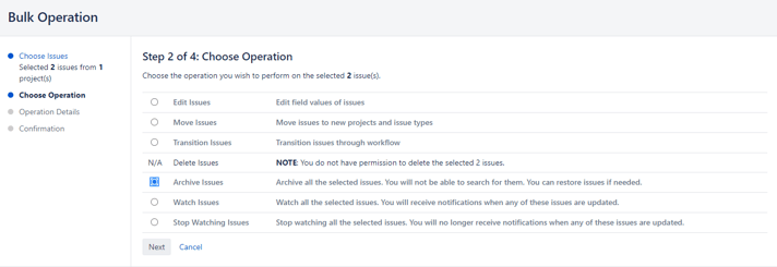 Archiva las issues de Jira de forma masiva