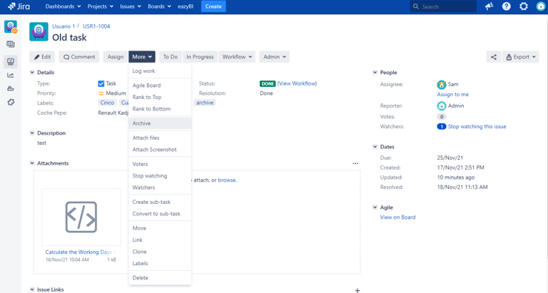 ¿Cómo archivar issues en Jira?