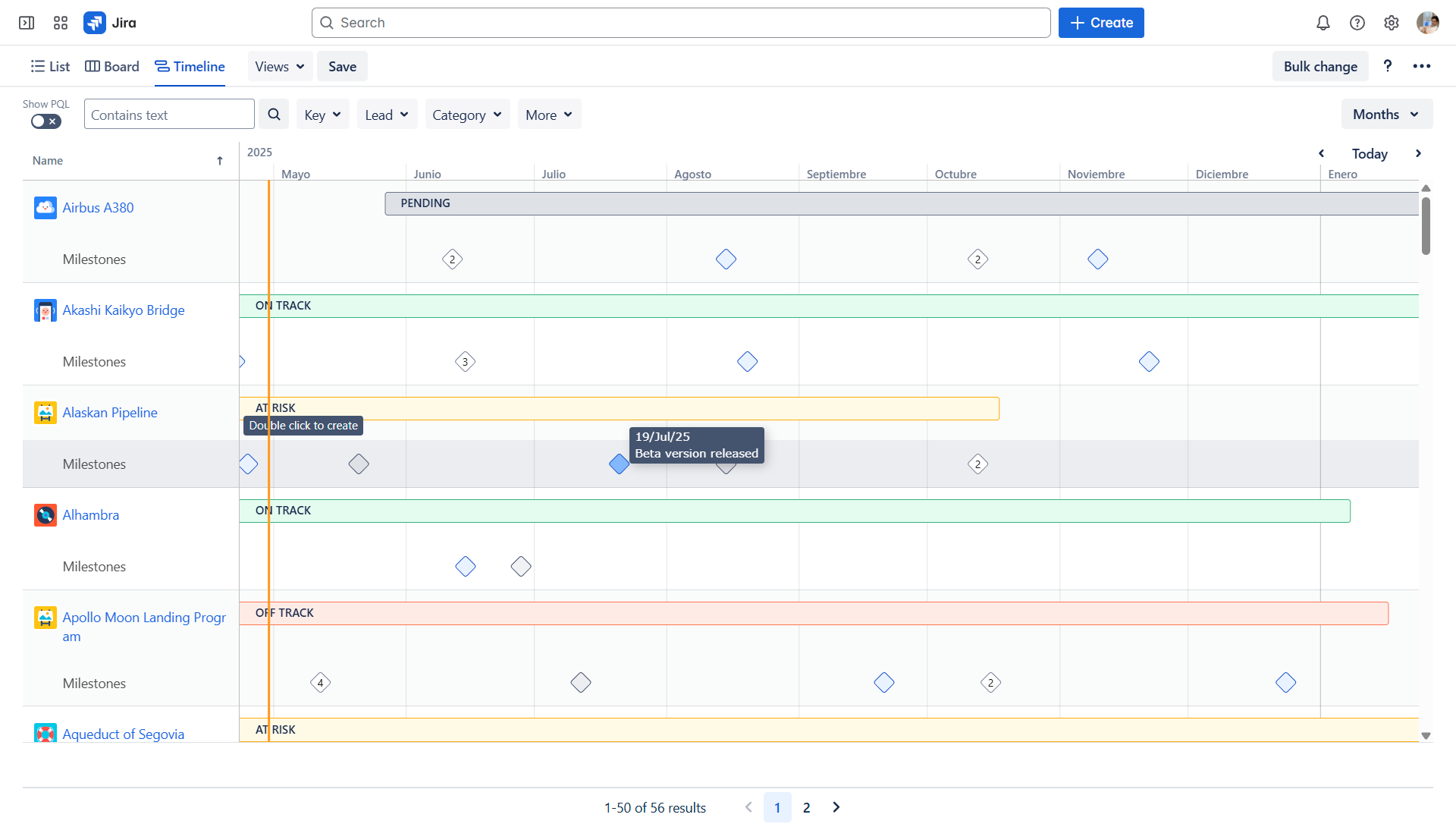 projectrak-timeline-view-milestones-projects-deiser-apps-atlassian