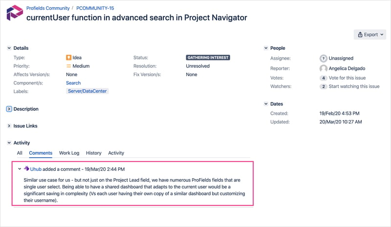 The Profields Collaborative Backlog it's a place to share ideas about possible new features