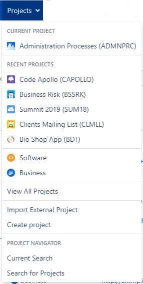 How to access to Jira's project central?