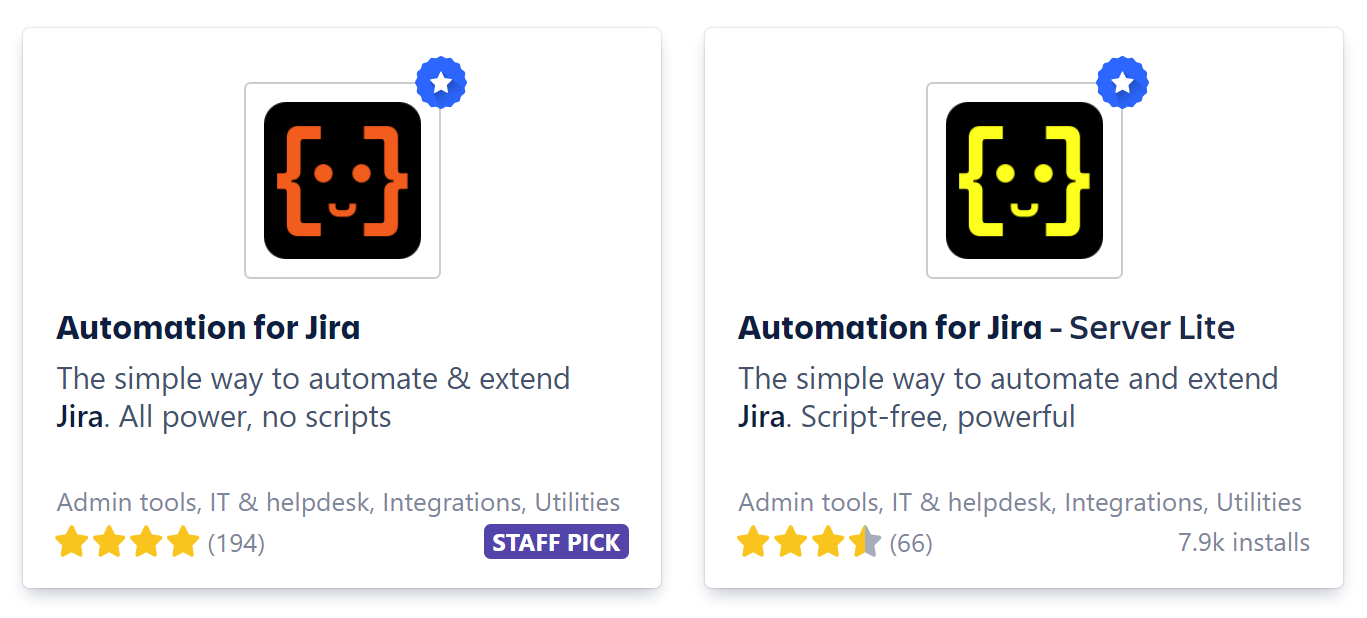 El Atlassian Marketplace tiene una infinidad de apps, Automation for Jira entre ellas