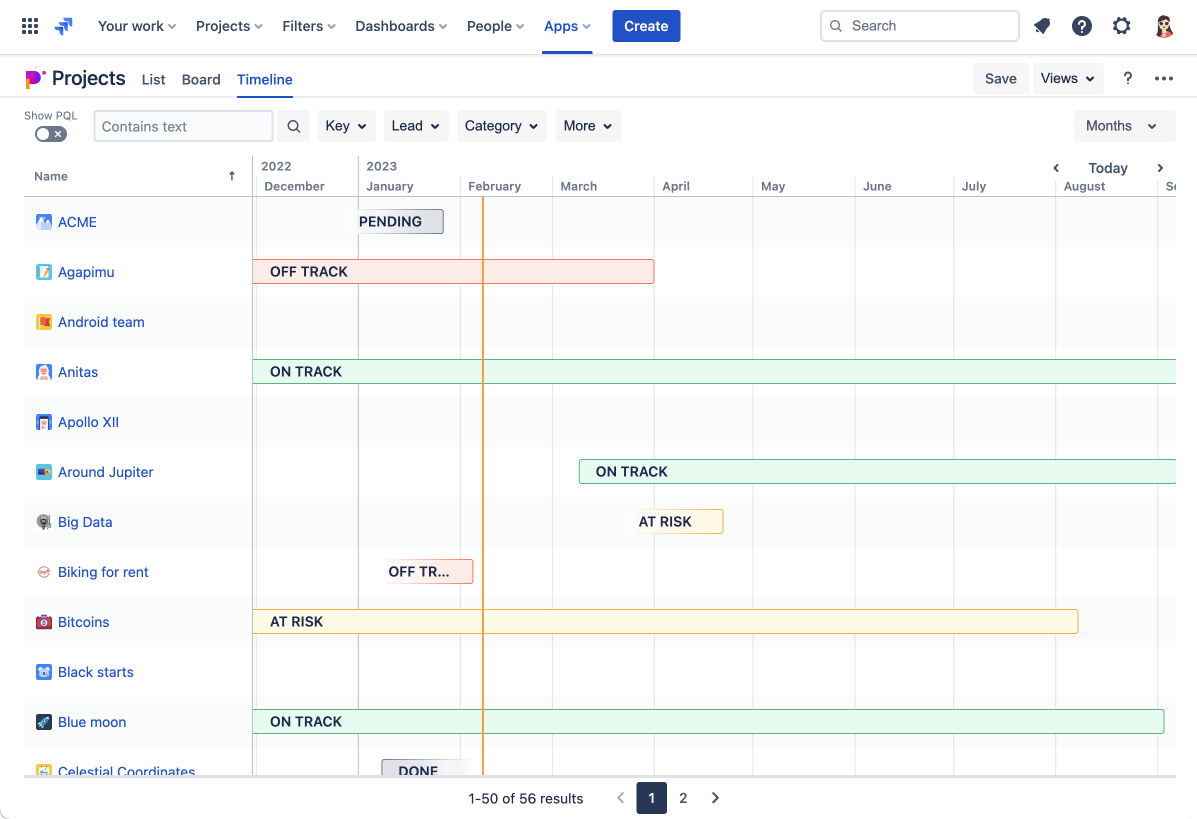 Control project releases in Jira with the app Projectrak for Jira