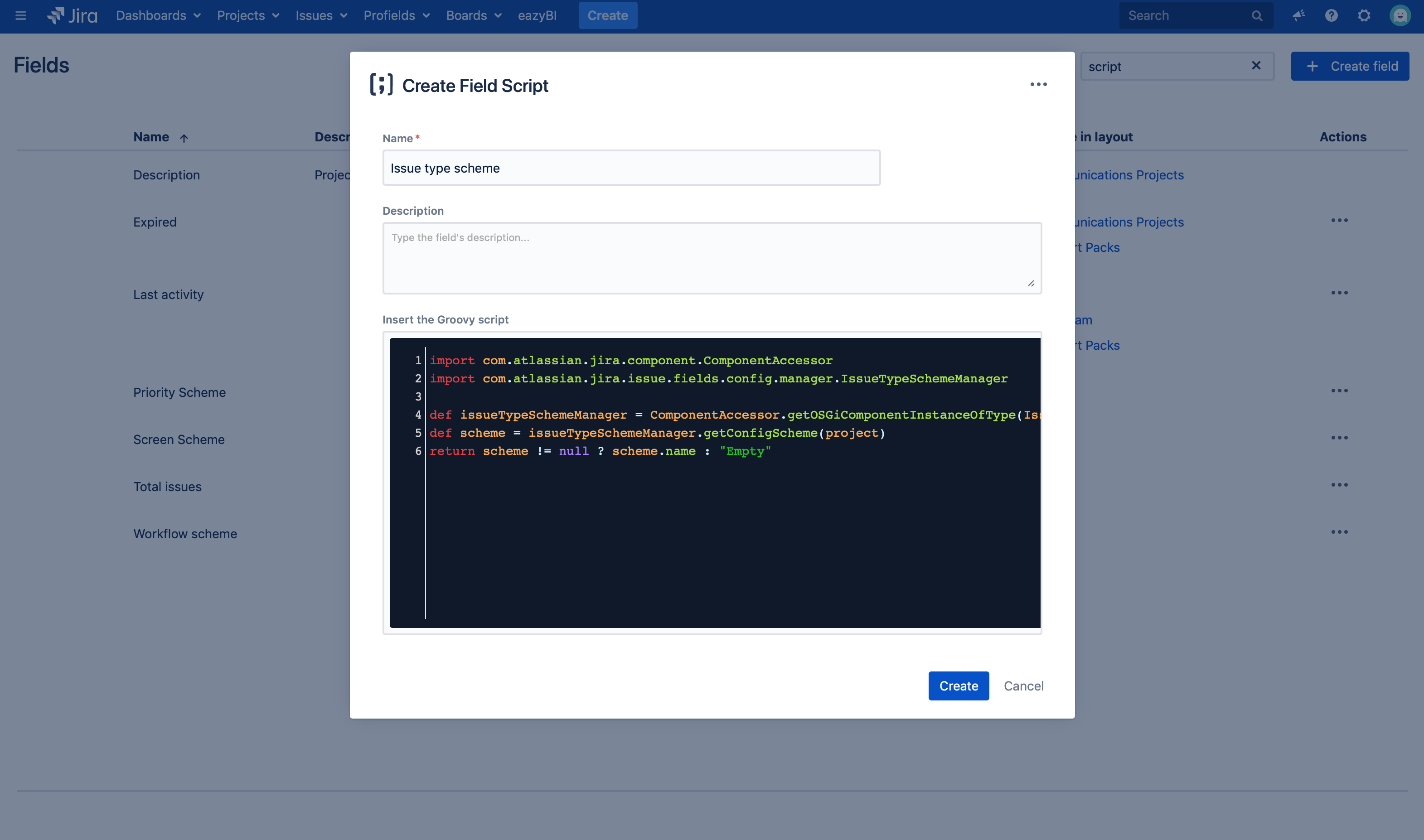 Script console of Profields to automate audit enterprise jira instances